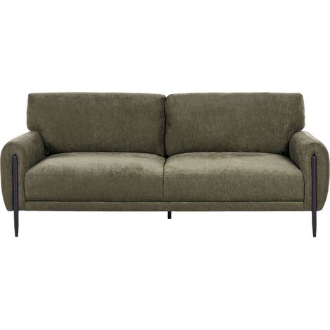 Sofa 3-Sitzer SKARO Chenillegewebe Grün (1/5)