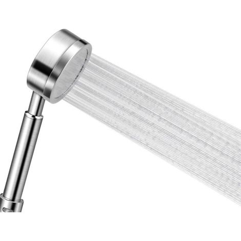 Pommeau Douche Haute Pression en Acier Inoxydable 304 Douchette Douche Salle de Bain Economie d'Eau Installation Facile (1/4)