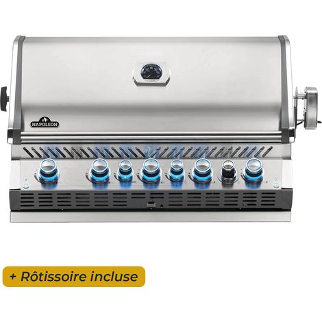 Pack Barbecue à gaz encastrable Prestige PRO 665 + Housse