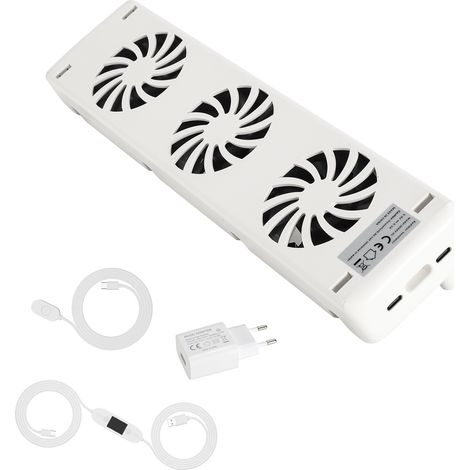 Randaco Amplificador de radiador individual Tres orificios de ventilación - Temperatura ajustable Adecuado para una longitud de 50 cm Ventilador de radiador (1/5)