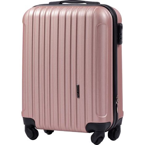 Maleta de cabina con alas de flamenco de 20 pulgadas, oro rosa.