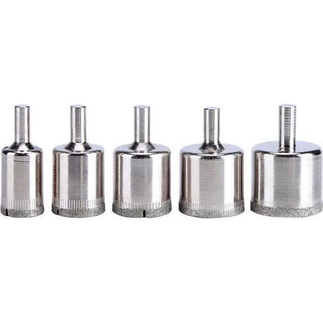 Set mit 5 Diamant-Kernbohrern – 20/25/32/35/38 mm – für Glas / Keramik / Porzellan / Marmor