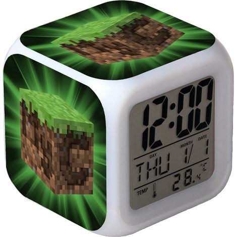 Digitaler Multifunktionswecker Minecraft-Wecker LED-Edition