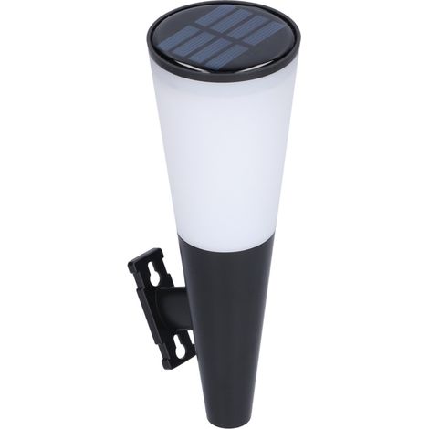 Lampe murale solaire cordless, lumière chaude/blanche et RVB, robuste et durable, pour jardin/garage (blanc chaud/blanc)