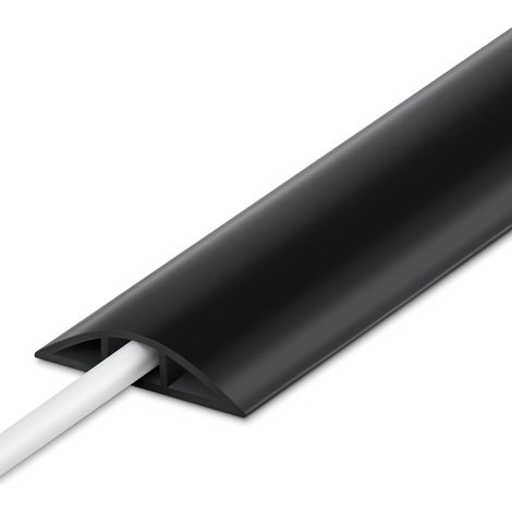 Goulotte De Câbles Pour Sol - PVC Flexible - 2 M - Largeur 3 Cm - Convient 1 À 2 Câbles Jusqu'à 6 Mm - Anti-dérapant
