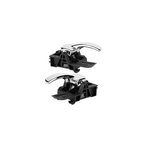 Tiradores interiores de puerta, cromados brillantes (par), fabricados en plástico ABS de alta resistencia y resistente a los arañazos, para Nissan Qashqai J10 (2007-2013), número de pieza 80670JD00E. (1/5)