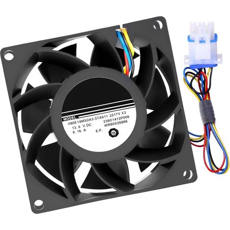 Moteur de ventilateur de refroidissement pour réfrigérateur WR60X26866 13,6 V 0,16 A en métal de rechange pour évaporateur WR60X10356 WR60X10357 WR60X26033 (1/5)