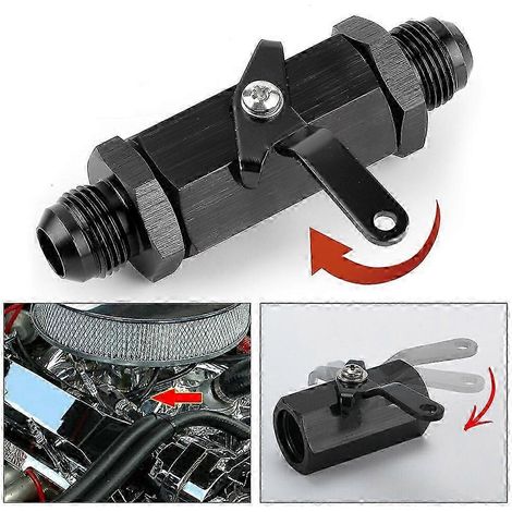 AN10 Rückschlagventil aus Aluminiumlegierung für Kraftstoffleitungen – Schwarz (1/5)