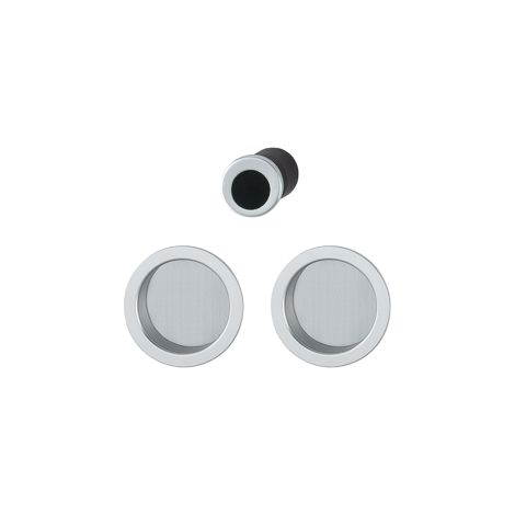 Hoppe – Set 5 aluminium pour porte coulissante – Fixation invisible – Poignée cuvette avec serrure à condamnation – Compatible 35mm d'épaisseur (1/6)