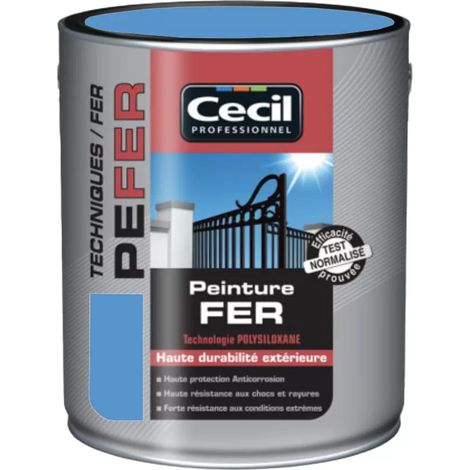 Peinture Fer Cécil Professionnel PE FER Bleu 2,5 L (1/4)