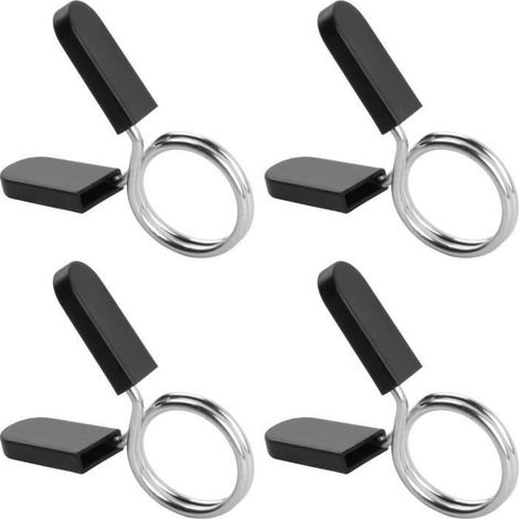 4 Pcs Pince à Haltères, 30mm Pinces À Ressorts pour Poids Haltères, Pince Haltere, Pinces à Ressort pour Barre d'Haltères (1/4)