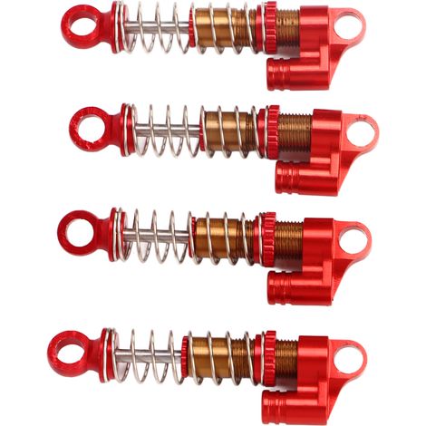 Amortisseur avant/arrière réglable pour crawler FMS FCX24 1/18 1/24 - Amélioration et pièces détachées - Rouge (1/5)
