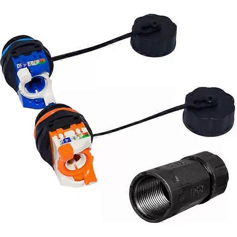 Wasserdichter IP68 Ethernet-Netzwerkkabel-LLAN-Stecker mit RJ45-Buchse (weiblich auf weiblich) (1/4)