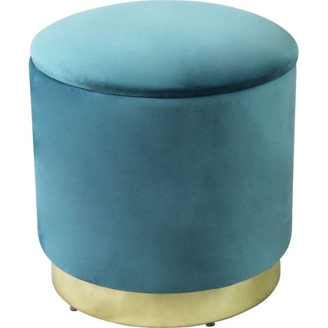 LARA - pouf rotondo in velluto (1/4)