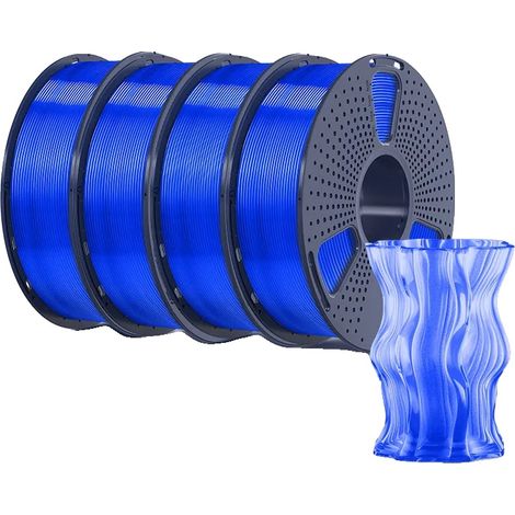 3D-Drucker-Filament, hohe Zähigkeit, weniger Fäden, PETG Klarblau (1/2)