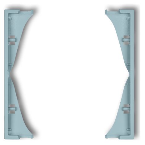 Telaio intermedio Karlik mini per prese doppie, colore azzurro, modello 48MRP-2