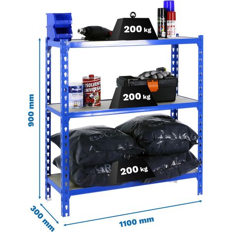 Simonrack Maderclick Superplus 3 Regale Blau Holz