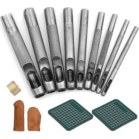 Jeu de perforatrices rondes pour cuir, facile à utiliser pour bracelets de montre et autres ceintures. (1/4)