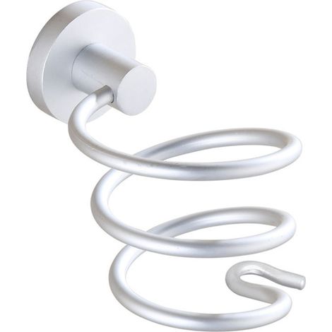 Haartrocknerhalter, spiralförmiger Haartrocknerhalter, Haartrocknerhalter, wandmontierter Aluminium-Kabelhalter für Küche und Badezimmer