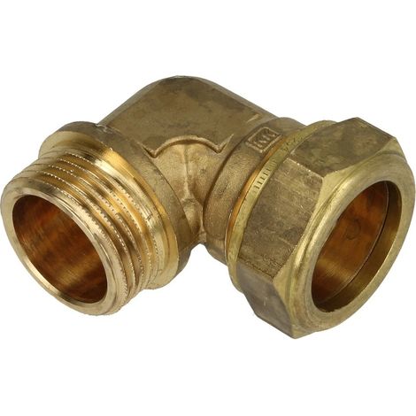 Coude de serrage en laiton avec filetage mâle diam. 8 mm x 3/8''