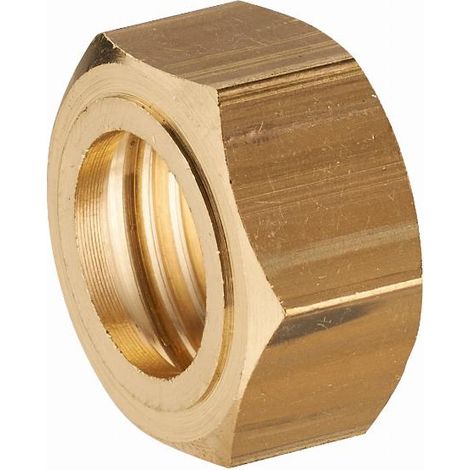 Tuerca hexagonal de latón para collarín con brida hembra F3/4' (20x27) NOYON & THIEBAULT - Ø 16 mm - 112-2016L1