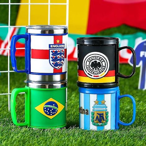 Mug football Coupe du monde 2022 Brésil, tasse de café et verre à eau, collection supporter pour fans de foot (1/4)
