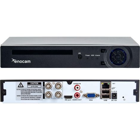 DVR 4 canaux 1080N Hybride 5 en 1 AHD 1080p NVR+1080N AHD+960H Analogique+TVI+CVI Système de sécurité DVR Autonome Enregistreur vidéo (1/5)