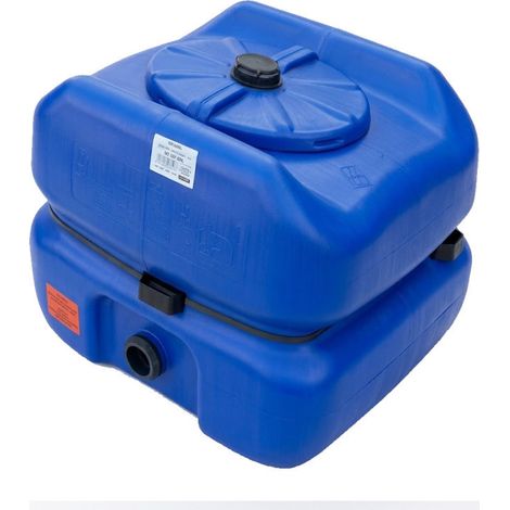 Réservoir d'eau potable carré Schütz de 300 litres, 88 x 78 x 60 cm, recommandé pour une utilisation extérieure, bleu (1/5)
