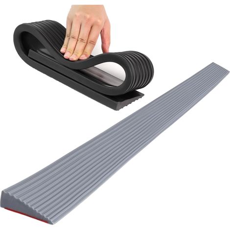 Rampe de seuil de porte - Rampe pour robot aspirateur - Rampe d'aspiration - Rampe de trottoir en caoutchouc - Rampe pour fauteuil roulant pliable - Profil de passage autocollant - Barre de seuil de (1/5)