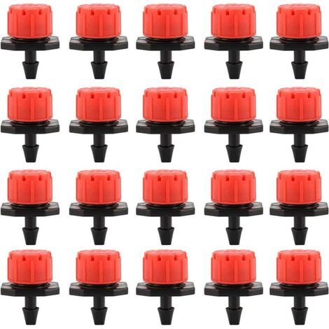 100pcs Drippers, Irrigation Drippers, Garden Emitter Sprinkler Nozzles, 360° Adjustable Automatic Drip Irrigation for Plant Greenhouse Lawn DIY