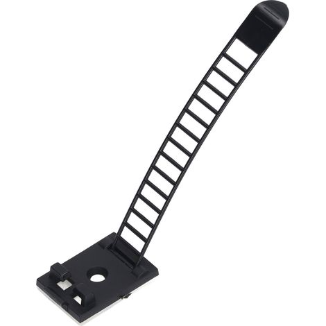 100 selbstklebende Kabelbinder, verstellbare Nylon-Kabelclips, Kabelorganisator, robuste Befestigung fürs Büro, Schwarz (1/5)