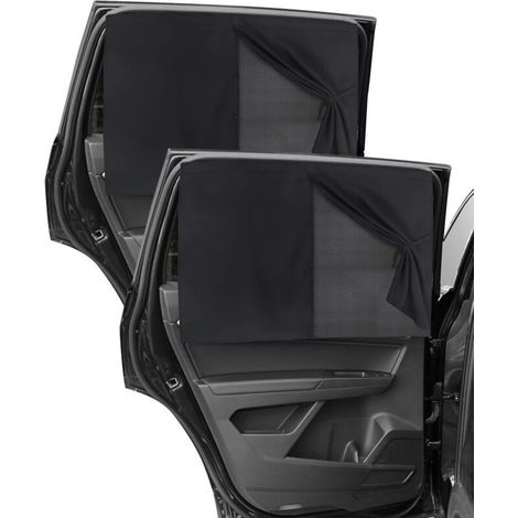 2PCS Soleil Bébé Pare-Soleil, Rideau Occultant Voiture, Bloquer Les Rayons UV, Rideau de Fenêtre Magnétique à Double Couche (Vitre arrière)