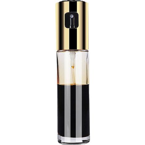 AGE Pulvérisateur d'huile d'olive pulvérisateur 100 ml distributeur d'huile rechargeable pour griller salade cuisson barbecue bouteille barbecue vaporisateur de cheveux (or) (1/5)