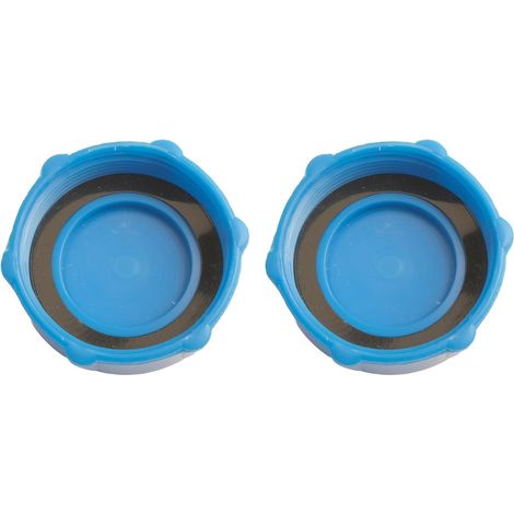 Lot de 2 bouchons de valve de vidange pour piscines Coleman P01006 - Accessoires de rechange pour piscine hors sol - Bleu (1/5)
