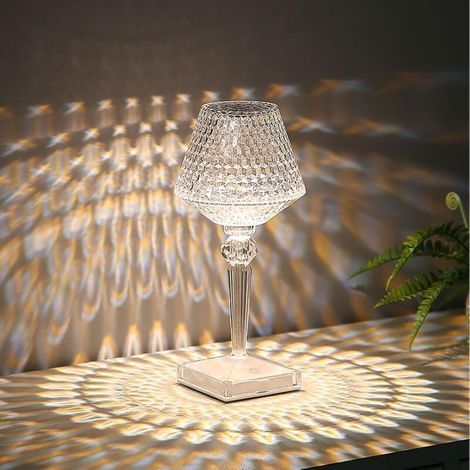 Crystal touch bedside lamp – 3 brightness modes – PC and acrylic materials – Ambient light for bedroom and living room (1/5)