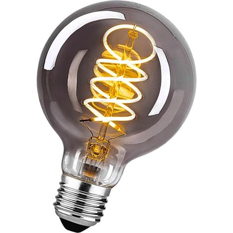 Ampoule E27 Vintage, Ampoule LED E27 Dimmable 4W Blanc Chaud Décorative Rétro Maison Café Bar Gris fumée 80mm (1/5)