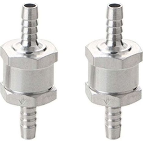 2 pièces valve anti-retour carburant, 6 mm, en alliage d'aluminium, pour systèmes carburant basse pression, essence/diesel, véhicules terrestres et marins (1/4)