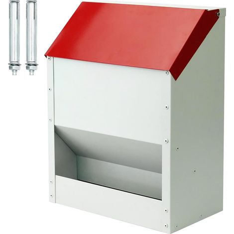 Mangeoire Automatique Pour Poules, Mangeoire Poule Anti Nuisible - Capacité de 11,5 Kg, Distributeur de Graines mural Pour Poules,Pour Poules, Dindes, Oies, Canards et Cailles (1/5)