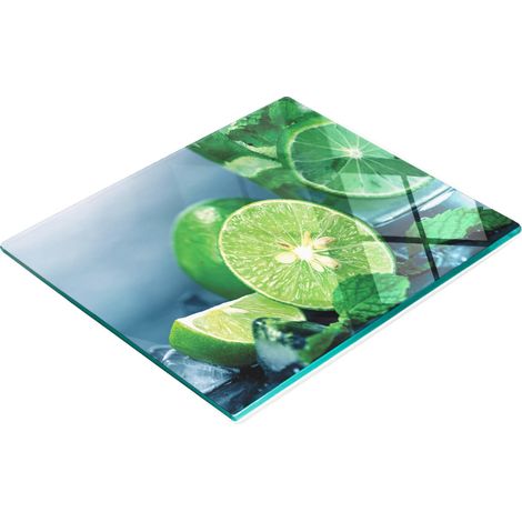 Tabla de madera templada multifuncional decorativa para cocina, color lima, 60x52 cm (1/5)