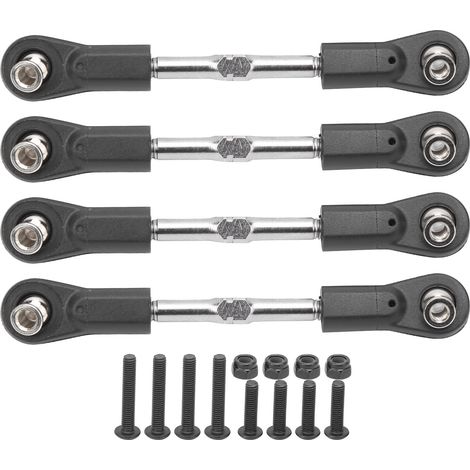 4 Pièces Tige de Direction Réglable 77‑87mm M4 pour Servo de Voiture RC 1/8 (1/5)