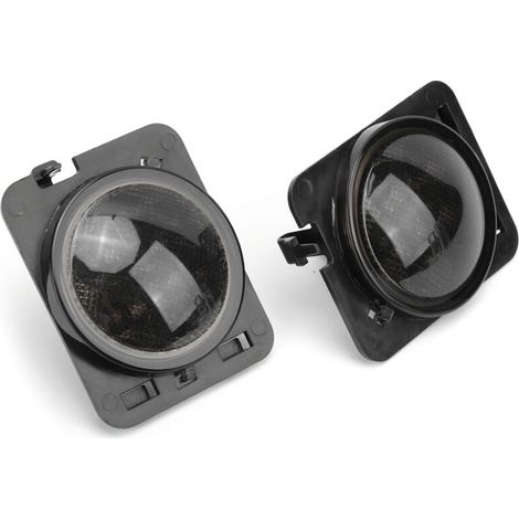 Luz de posición lateral LED de 12 V CC con lente ahumada de repuesto, para Jeep Wrangler JK JKU 2007-2018 (1/4)