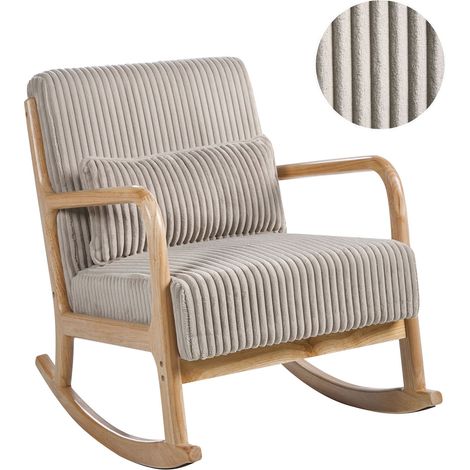 Schaukelsessel SORSELE Cord Beige