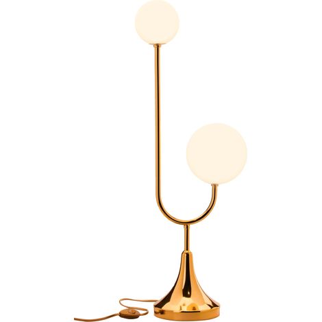 Lampada da tavolo SELEN Jupiter oro, 2 sfere bianche G9