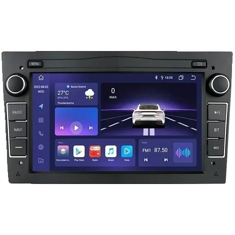 Autoradio Stéréo, 128 Go de ROM, Android 12 OS, S8 Noir (1/2)