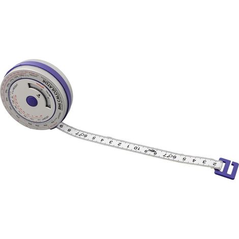 Mètre ruban numérique rétractable 150 cm avec mécanisme de verrouillage pour suivi des progrès de l'alimentation Jaune (bleu) (1/5)