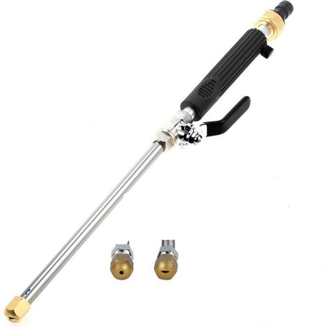 Pistolet pulvérisateur à jet d'eau haute pression pour lave-auto, lance de lavage haute pression avec rondelle d'extrémité de tuyau d'arrosage en laiton standard-DELKEVIC