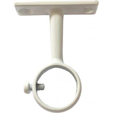1 Support oeil pour penderie acier ø20 L 50mm Coloris - Blanc (1/3)