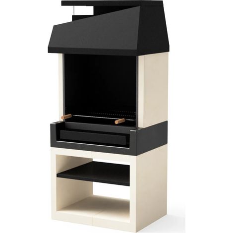 Barbecue encastrable Kitaway Otte 84 x 63 x 192 cm avec grille de 68,5 x 42 cm Barbecue en béton lisse pour jardin (1/5)