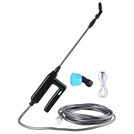 Elektrisches Gartensprühgerät mit Teleskoplanze, tragbarer Teleskop-Hochdruckreiniger, wiederaufladbares USB-Gartensprühgerät, 8-m-Schlauch und Düsen - (1/5)
