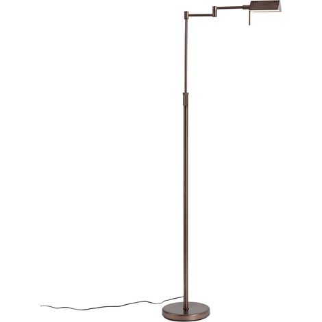QAZQA Design-Stehleuchte Dunkelbronze inkl. LED mit Touch-Dimmer